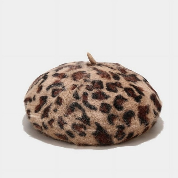 NWT Forever 21 Leopard Beret - Picture 2 of 5